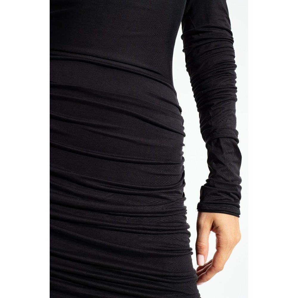 GAUGE81 Elos Maxi Dress in Black 38 6 New Womens Long Gown Hooded - Picture 13 of 16